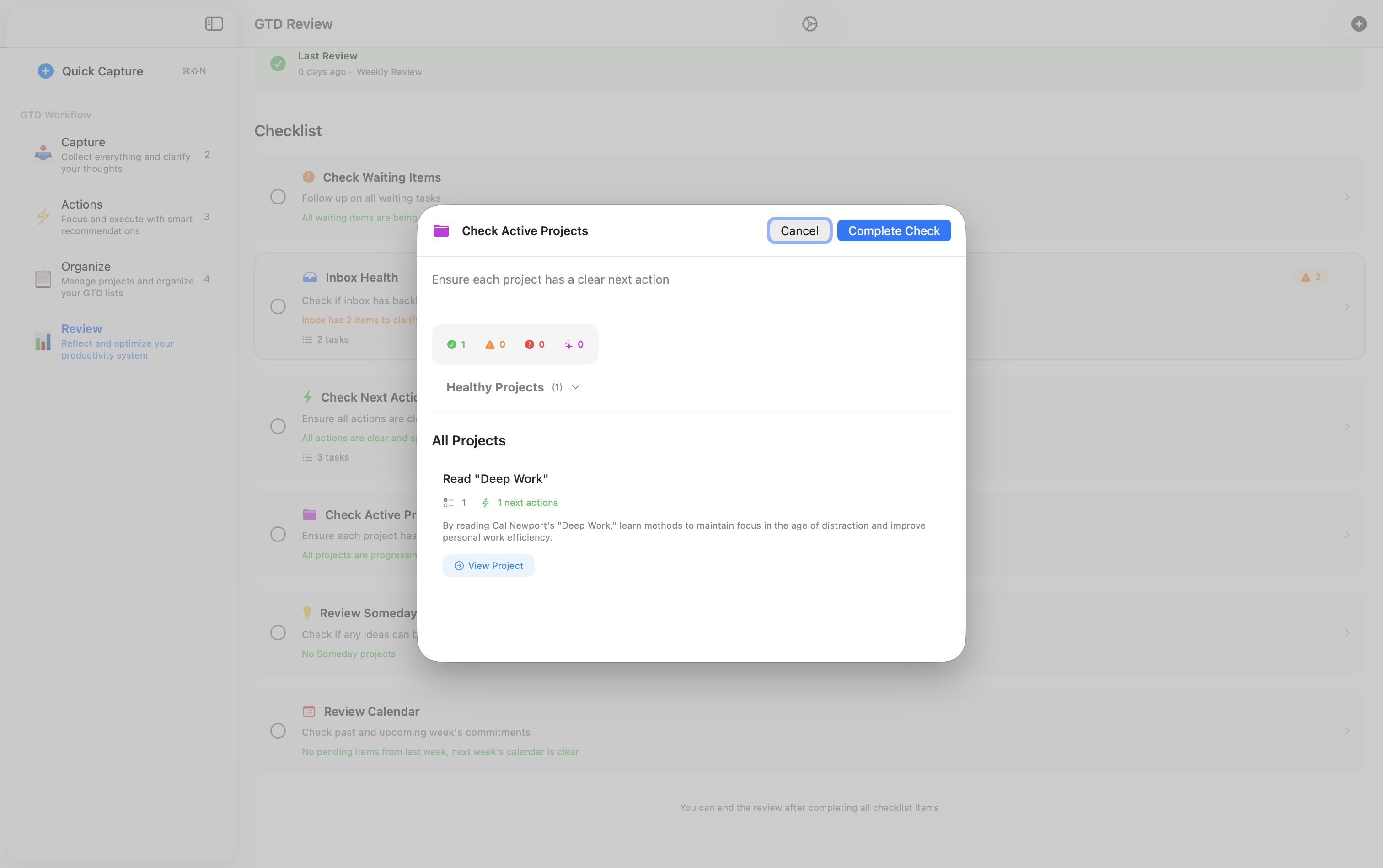 Mac Check Active Projects